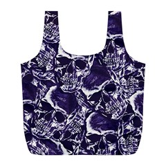 Skull Pattern Full Print Recycle Bags (l)  by ValentinaDesign