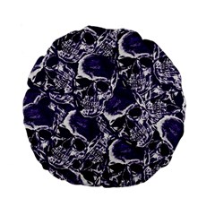 Skull Pattern Standard 15  Premium Flano Round Cushions