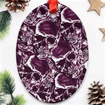 Skull pattern Oval Ornament (Two Sides) Front