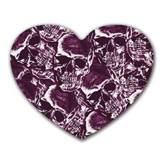 Skull Pattern Heart Mousepads by ValentinaDesign