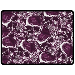 Skull pattern Fleece Blanket (Large) 