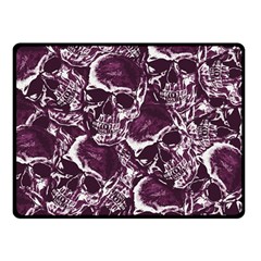 Skull Pattern Double Sided Fleece Blanket (small)  by ValentinaDesign