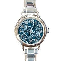 Skull pattern Round Italian Charm Watch