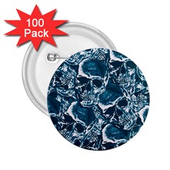 Skull pattern 2.25  Buttons (100 pack) 