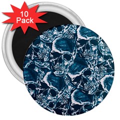 Skull Pattern 3  Magnets (10 Pack) 