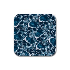 Skull pattern Rubber Square Coaster (4 pack) 