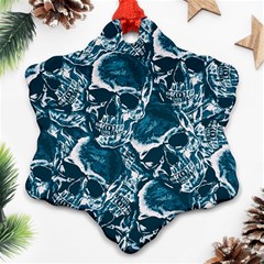 Skull Pattern Snowflake Ornament (two Sides) by ValentinaDesign