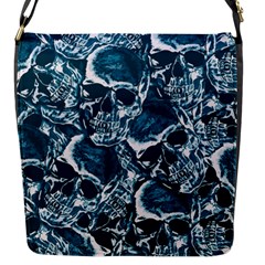 Skull pattern Flap Messenger Bag (S)