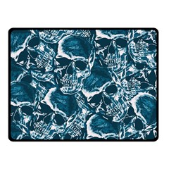 Skull pattern Double Sided Fleece Blanket (Small) 