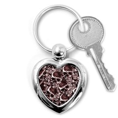 Skull Pattern Key Chains (heart)  by ValentinaDesign