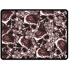 Skull Pattern Fleece Blanket (large)  by ValentinaDesign