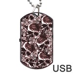 Skull pattern Dog Tag USB Flash (Two Sides) Front