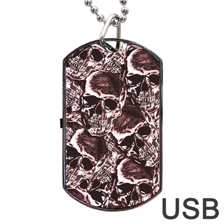 Skull pattern Dog Tag USB Flash (Two Sides)