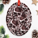 Skull pattern Oval Filigree Ornament (Two Sides) Front