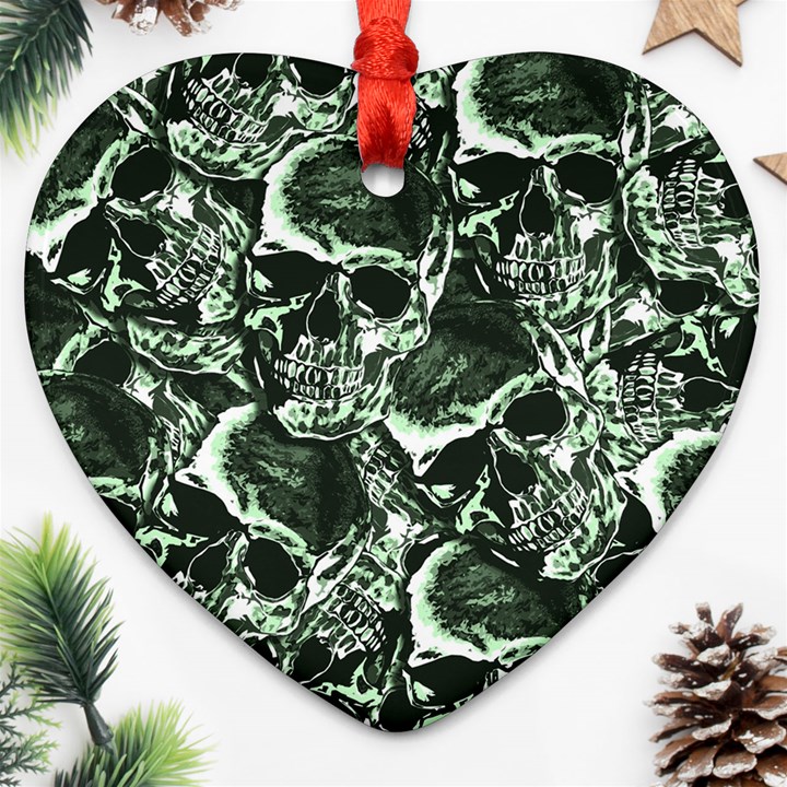 Skull pattern Ornament (Heart)