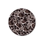 Skull pattern Rubber Round Coaster (4 pack)  Front