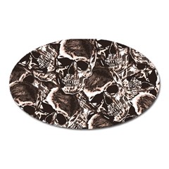 Skull pattern Oval Magnet