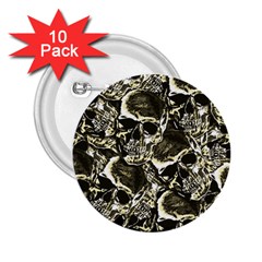 Skull pattern 2.25  Buttons (10 pack) 