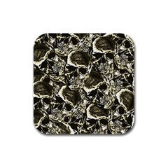 Skull pattern Rubber Square Coaster (4 pack) 