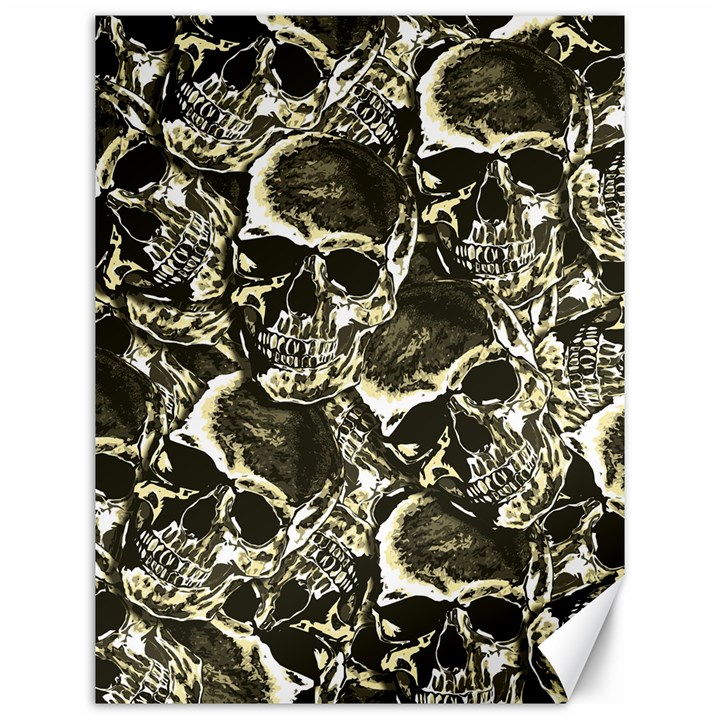 Skull pattern Canvas 12  x 16  