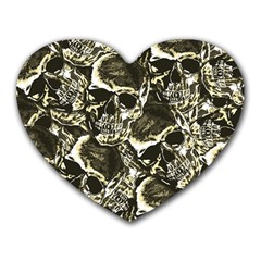 Skull pattern Heart Mousepads