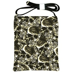 Skull Pattern Shoulder Sling Bags by ValentinaDesign