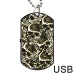 Skull pattern Dog Tag USB Flash (One Side) Front