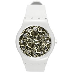 Skull pattern Round Plastic Sport Watch (M)