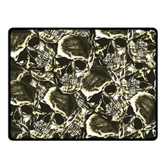 Skull pattern Double Sided Fleece Blanket (Small) 