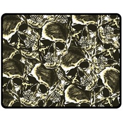 Skull pattern Double Sided Fleece Blanket (Medium) 