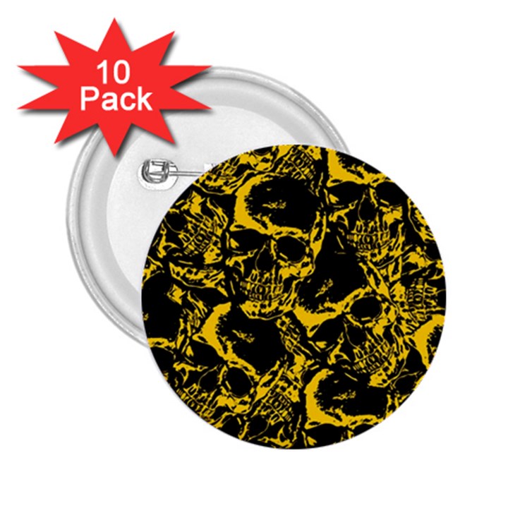 Skull pattern 2.25  Buttons (10 pack) 