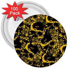 Skull Pattern 3  Buttons (100 Pack)  by ValentinaDesign