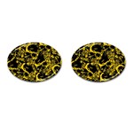 Skull pattern Cufflinks (Oval) Front(Pair)