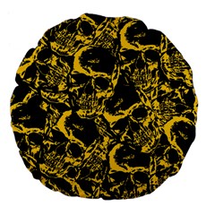 Skull Pattern Large 18  Premium Flano Round Cushions