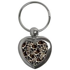 Skull Pattern Key Chains (heart)  by ValentinaDesign