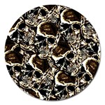 Skull pattern Magnet 5  (Round) Front