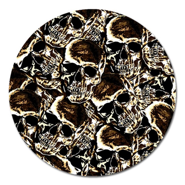 Skull pattern Magnet 5  (Round)