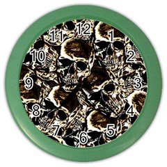 Skull Pattern Color Wall Clocks by ValentinaDesign