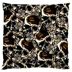 Skull Pattern Large Flano Cushion Case (one Side) by ValentinaDesign