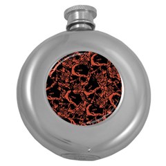 Skull Pattern Round Hip Flask (5 Oz)