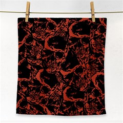 Skull Pattern Face Towel by ValentinaDesign