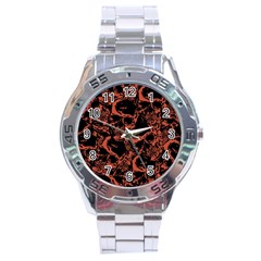 Skull Pattern Stainless Steel Analogue Watch by ValentinaDesign