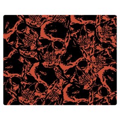 Skull Pattern Double Sided Flano Blanket (medium)  by ValentinaDesign