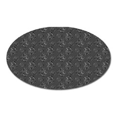 Floral Pattern Oval Magnet