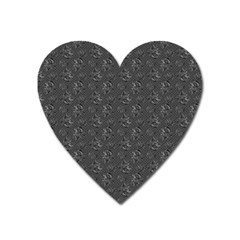 Floral Pattern Heart Magnet