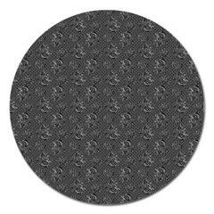 Floral Pattern Magnet 5  (round)