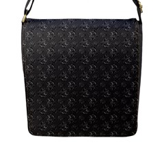 Floral Pattern Flap Messenger Bag (l) 