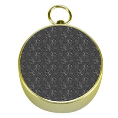 Floral Pattern Gold Compasses