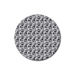 Floral Pattern Rubber Coaster (round) 