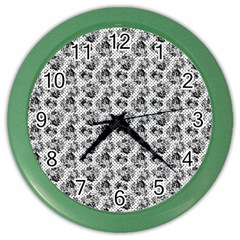 Floral Pattern Color Wall Clocks